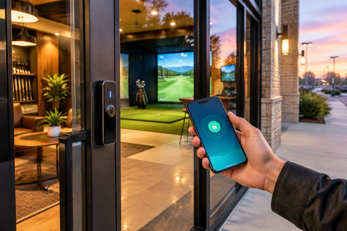 Unlocking the studio door with a phone