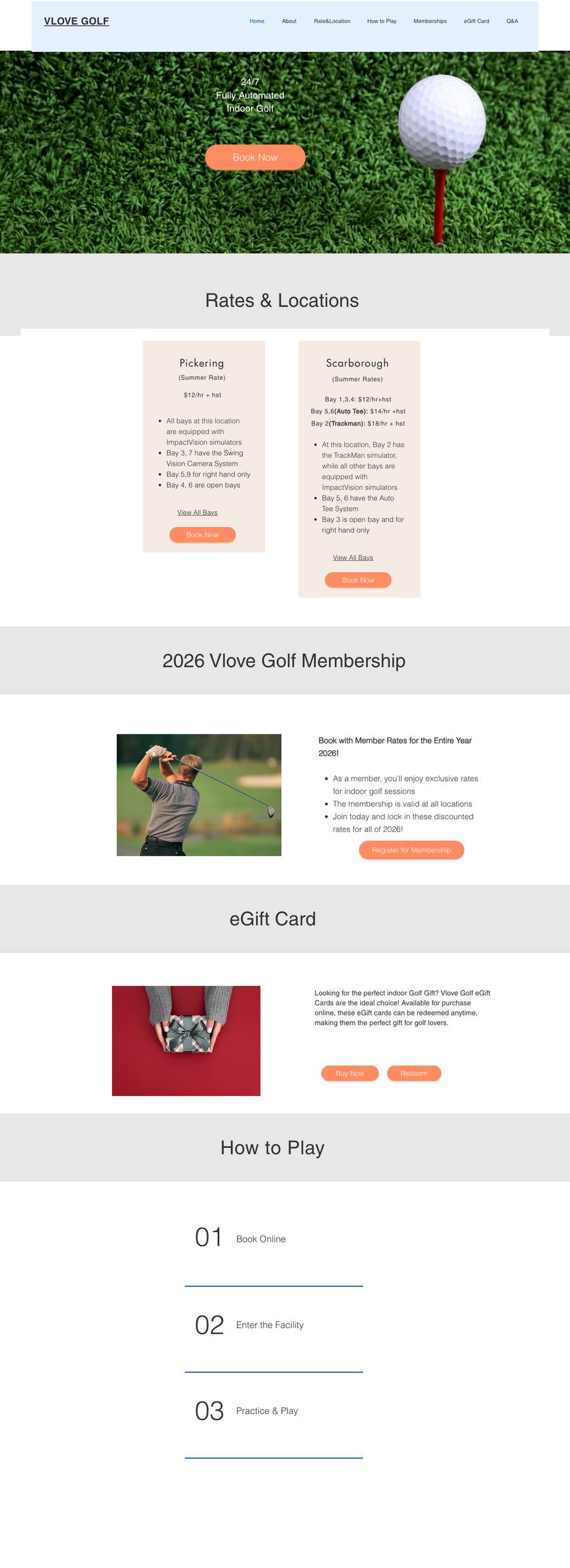 Vlove Golf 首页截图